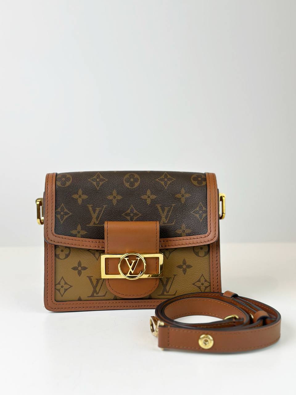 LOUIS VUITTON MINI DAUPHINE REVERSE MONOGRAM CROSSBODY BAG