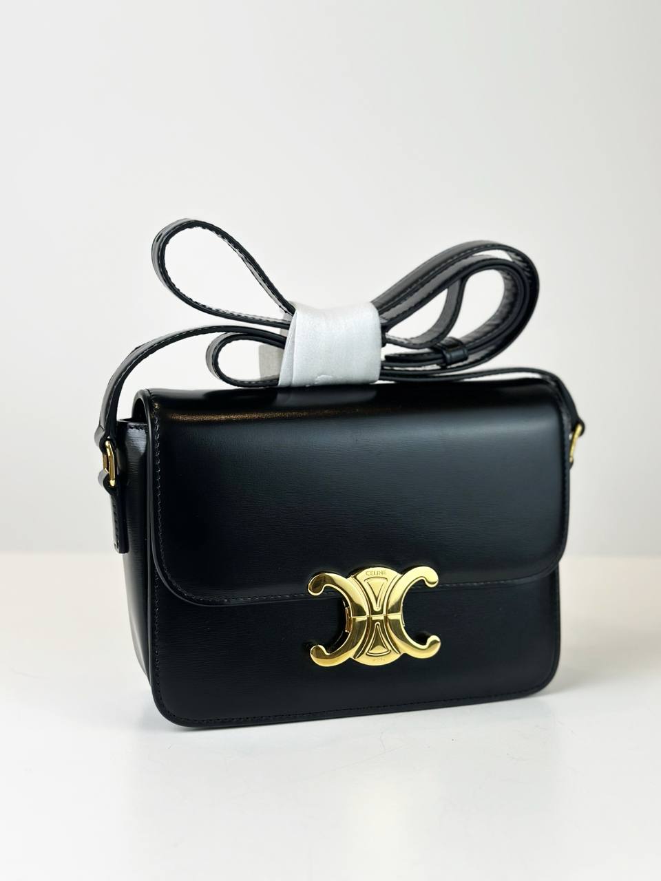 CELINE TRIOMPHE TEEN BLACK CROSSBODY BAG