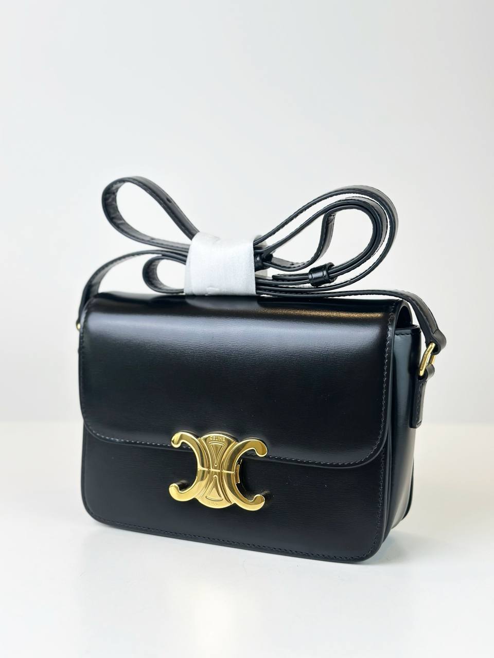 CELINE TRIOMPHE TEEN BLACK CROSSBODY BAG