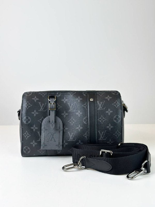LOUIS VUITTON CITY KEEPALL 27 BLACK CROSSBODY BAG