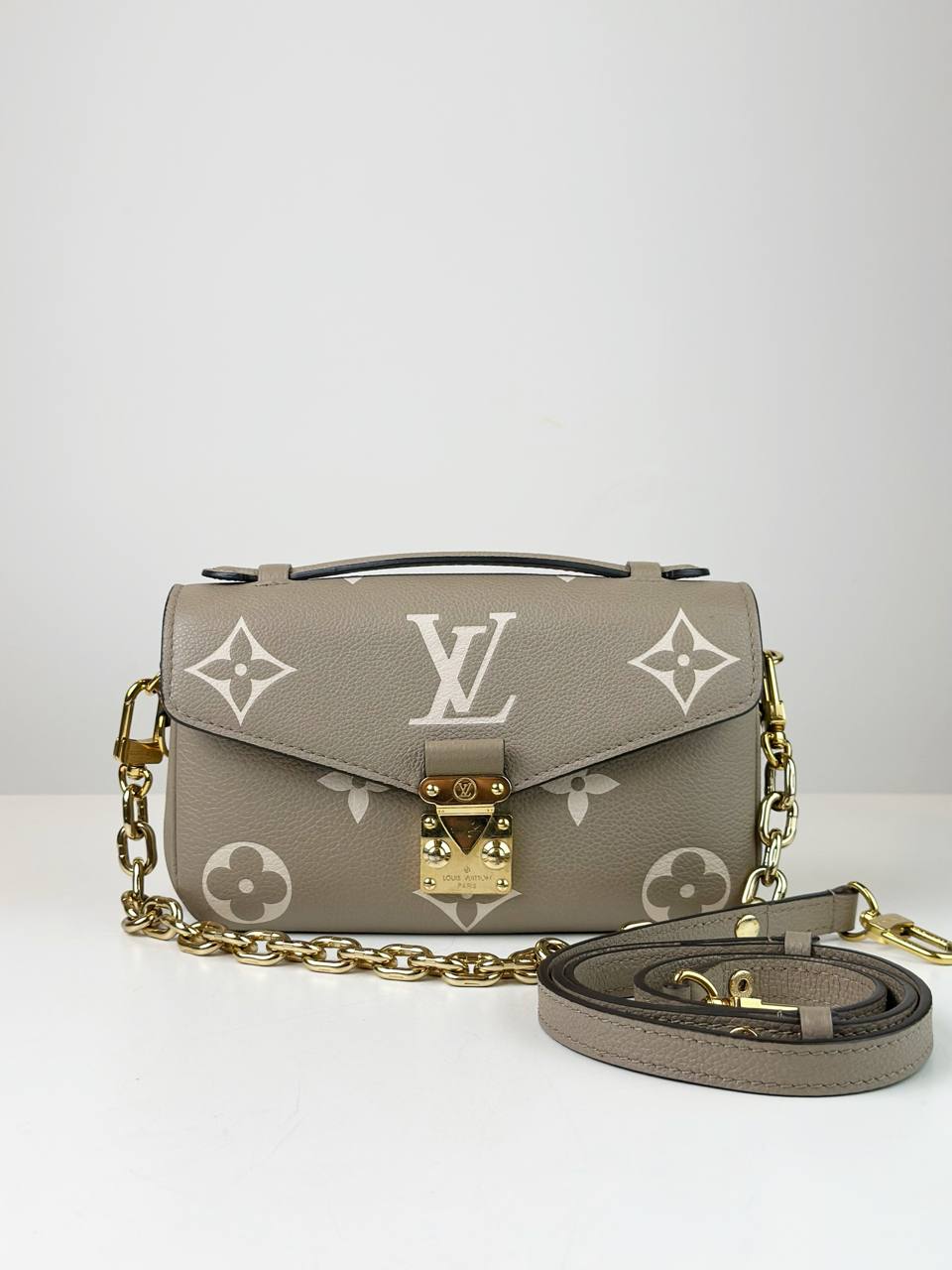 LOUIS VUITTON POCHETTE EAST WEST METIS MONOGRAM EMPREINTE CROSSBODY BAG