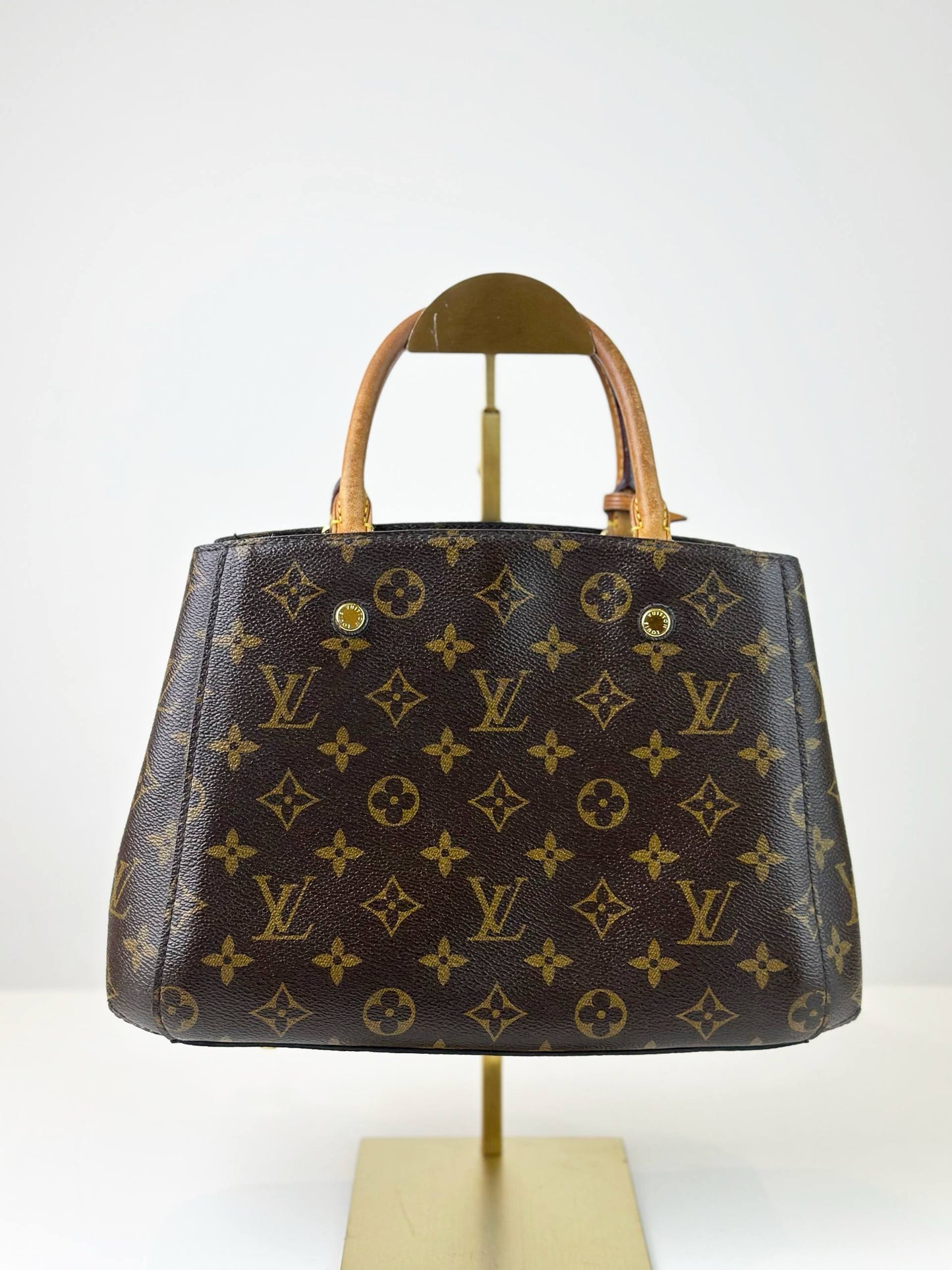 LOUIS VUITTON MONTAIGNE BB MONOGRAM HANDBAG WITH STRAP