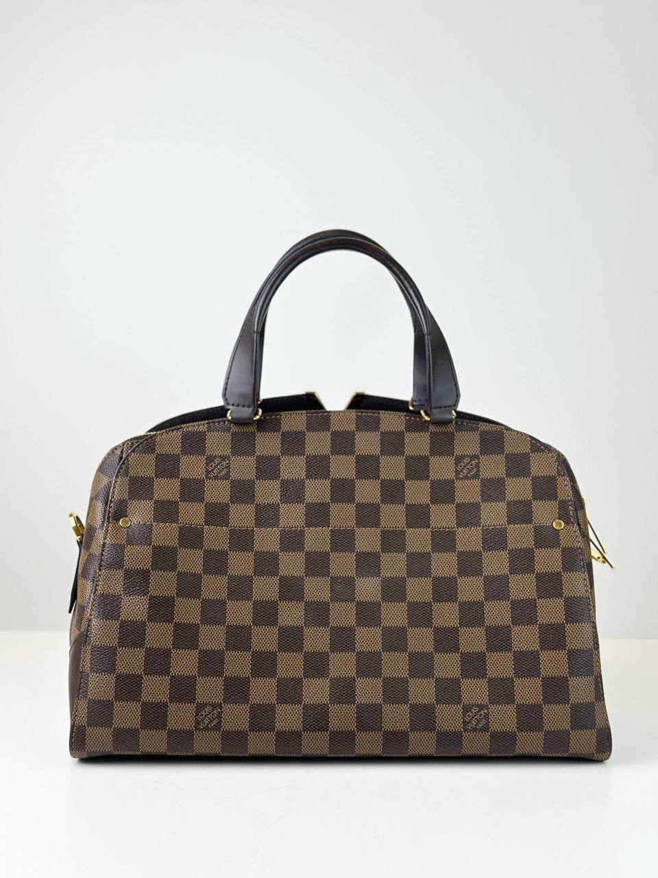 LOUIS VUITTON DAMIER EBENE KENSINGTON BOWLING BAG WITH STRAP
