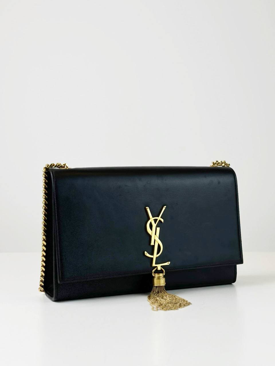 YSL KATE TASSEL BLACK MEDIUM CROSSBODY BAG GHW