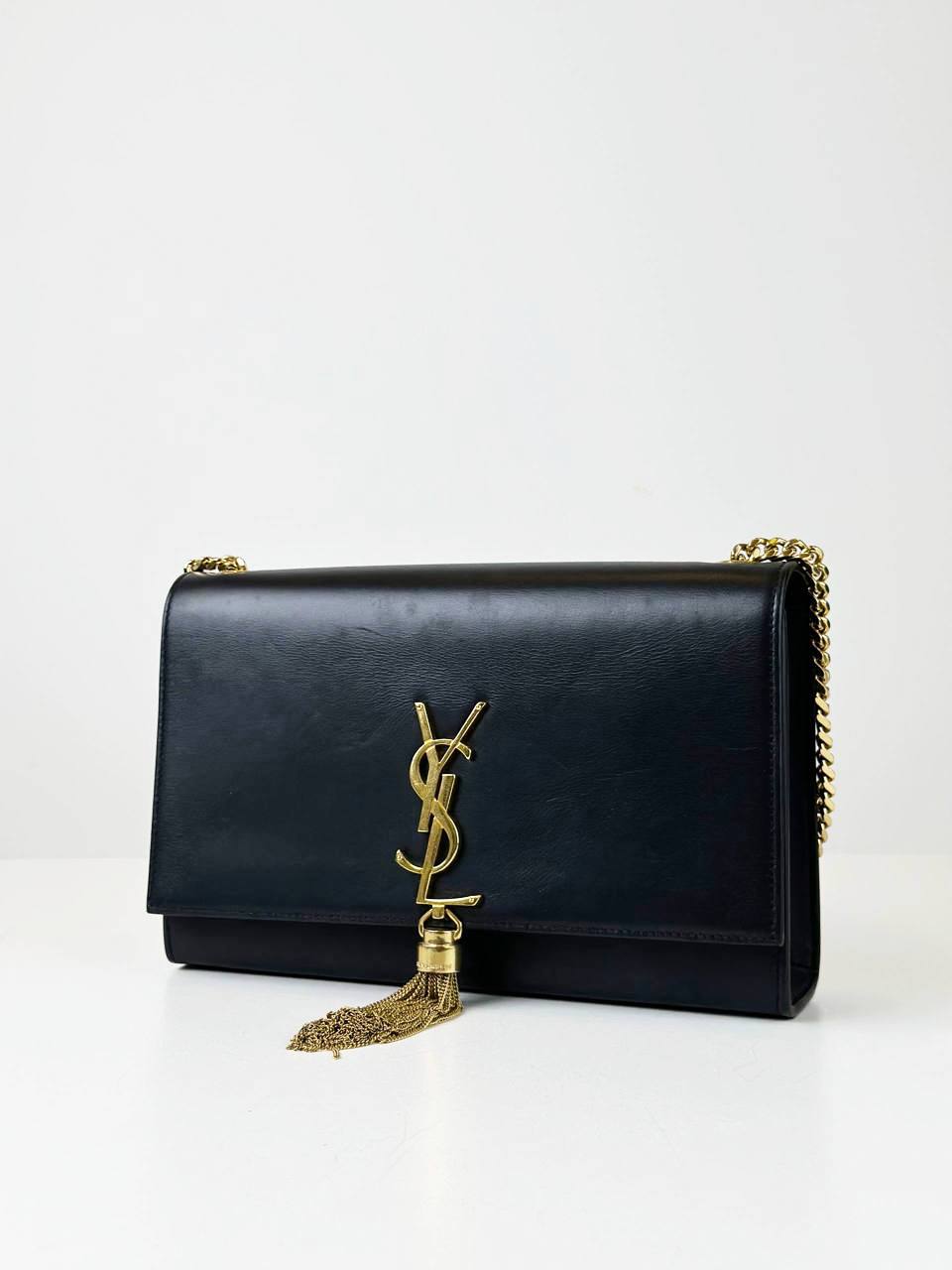 YSL KATE TASSEL BLACK MEDIUM CROSSBODY BAG GHW
