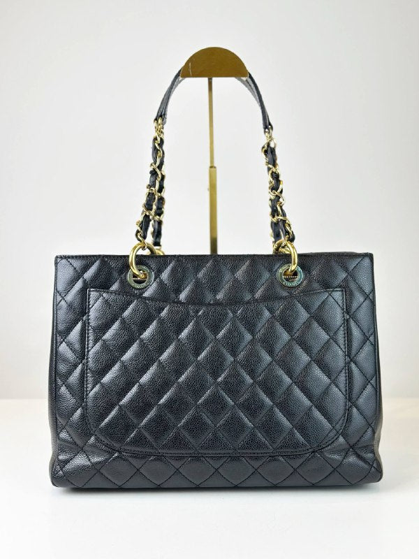 CHANEL GST GRAND SHOPPING BLACK TOTE BAG GHW
