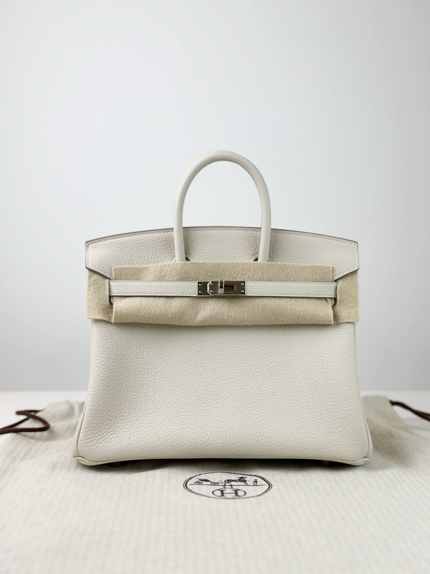 HERMES BIRKIN 25 CRAIE HANDBAG PHW