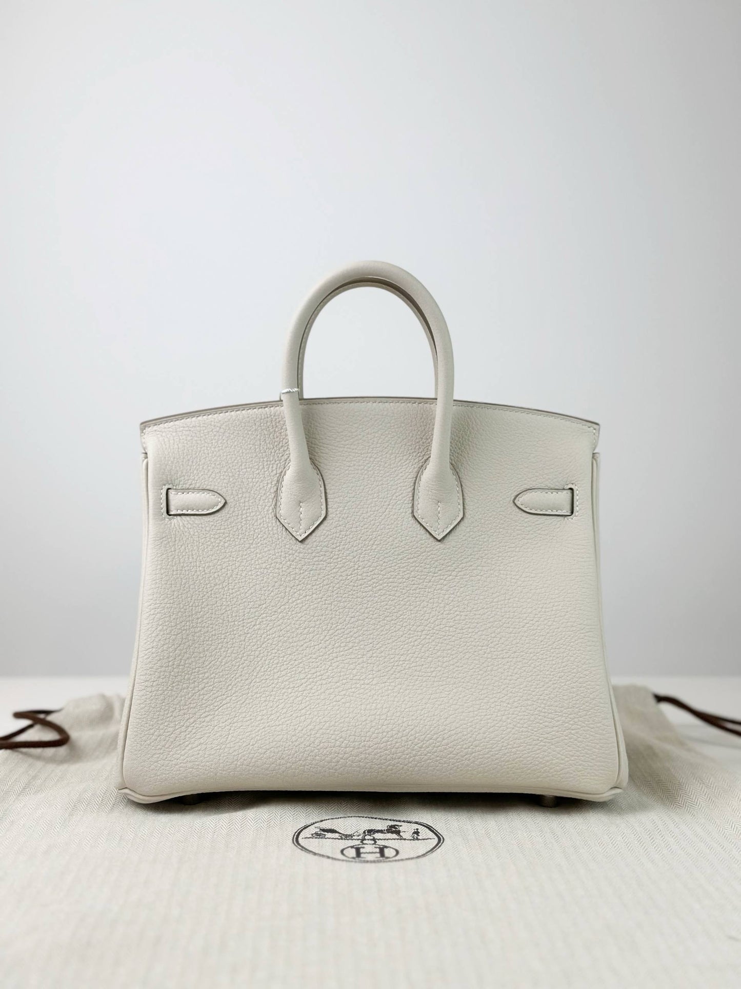 HERMES BIRKIN 25 CRAIE HANDBAG PHW