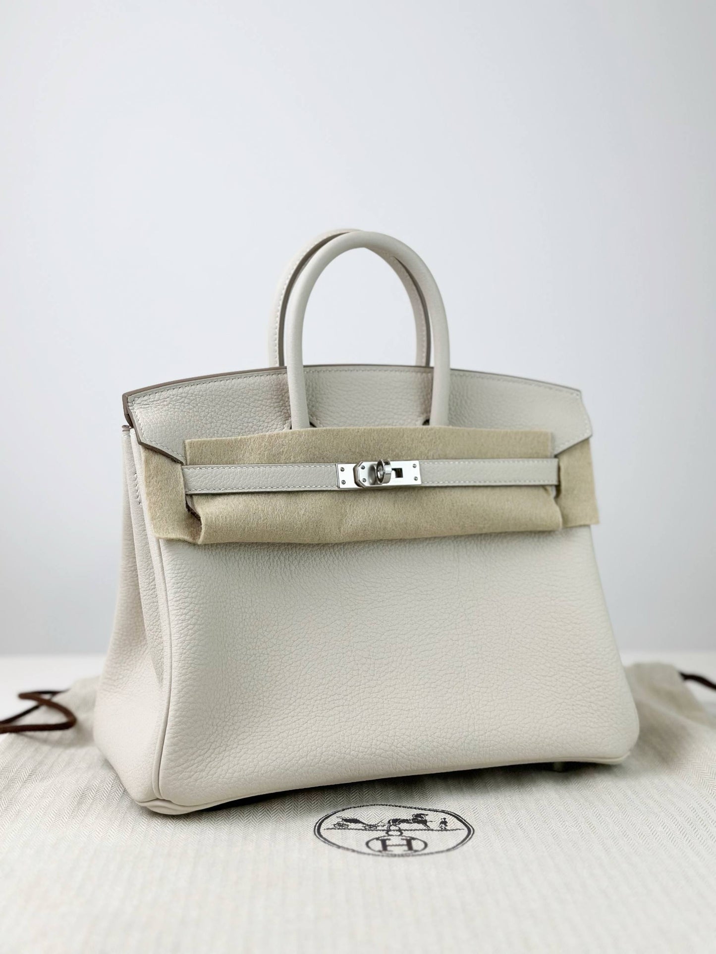 HERMES BIRKIN 25 CRAIE HANDBAG PHW