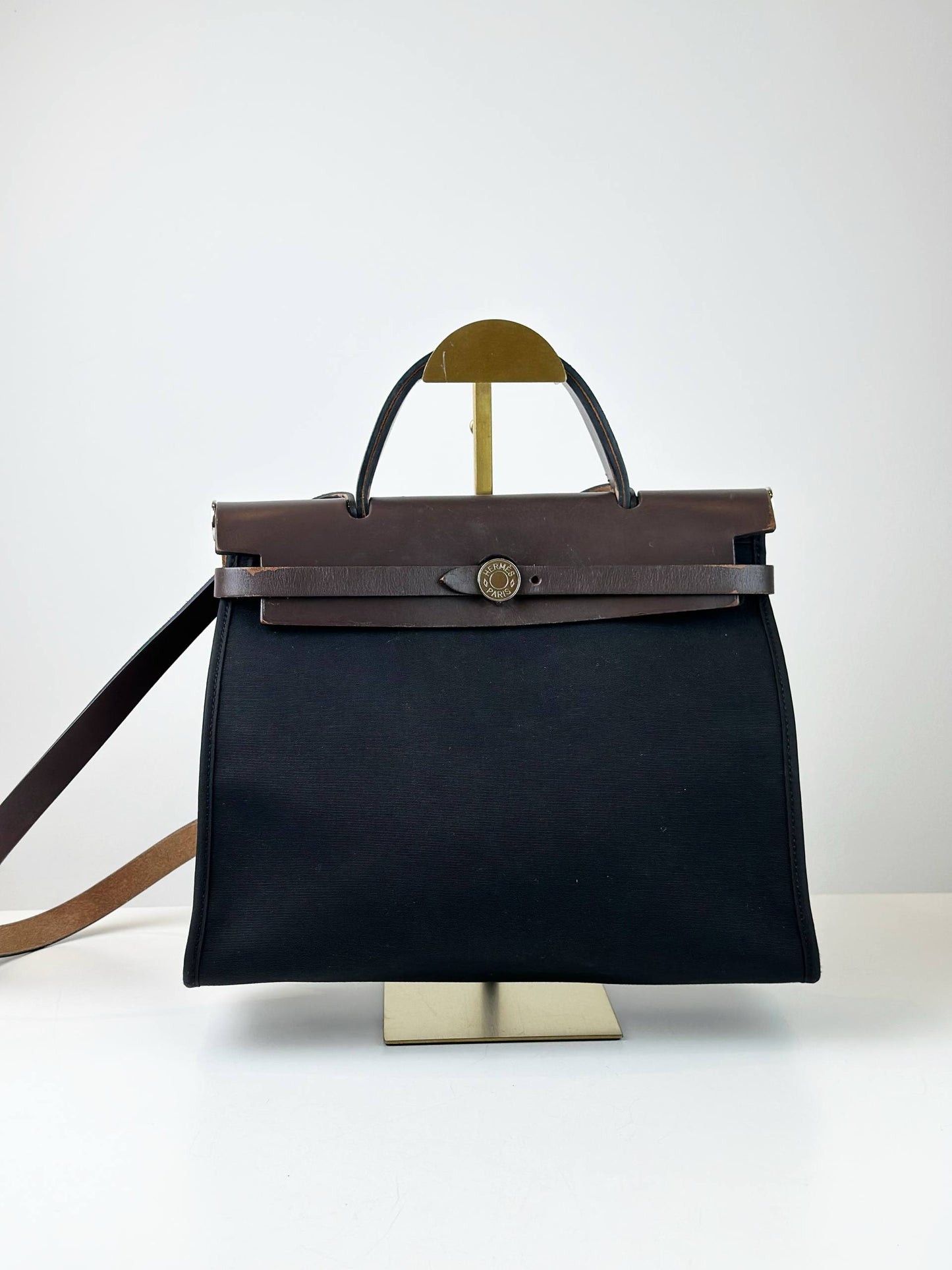 HERMES HERBAG ZIP 31 TOILE BAG