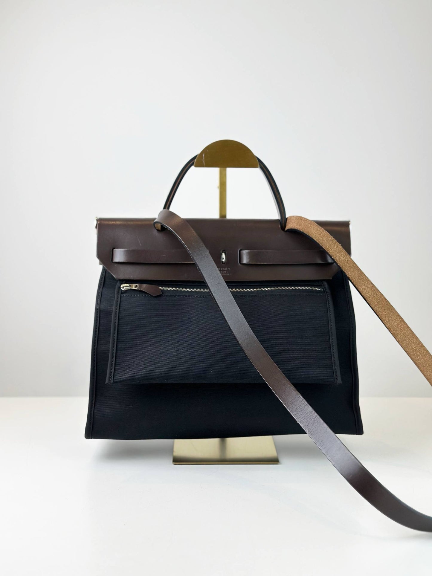 HERMES HERBAG ZIP 31 TOILE BAG