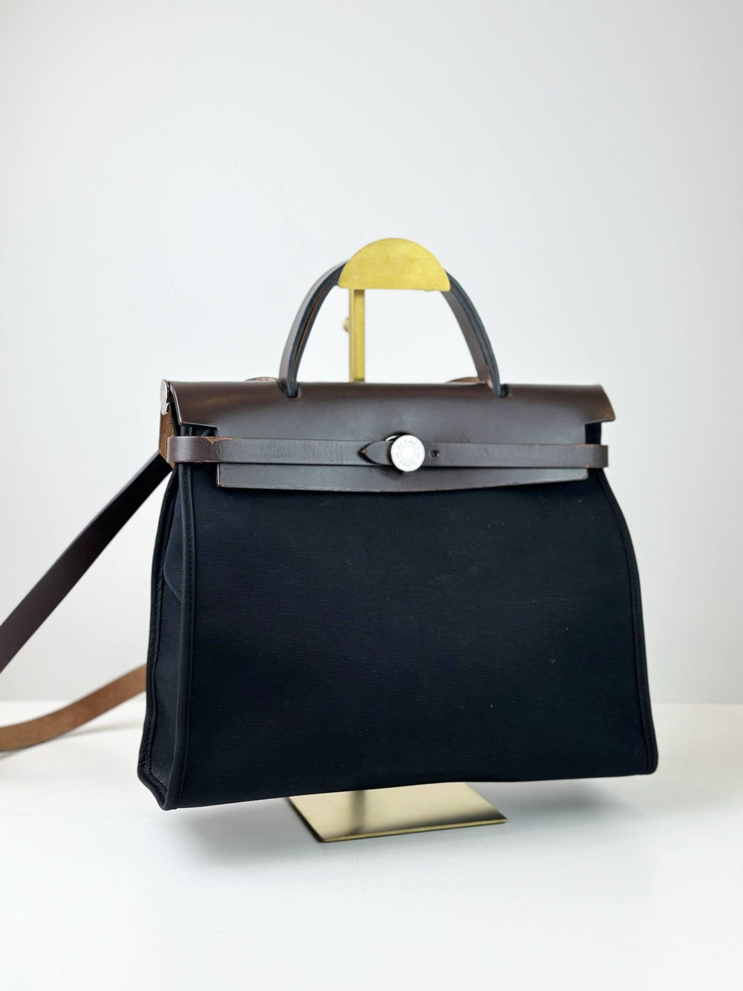HERMES HERBAG ZIP 31 TOILE BAG