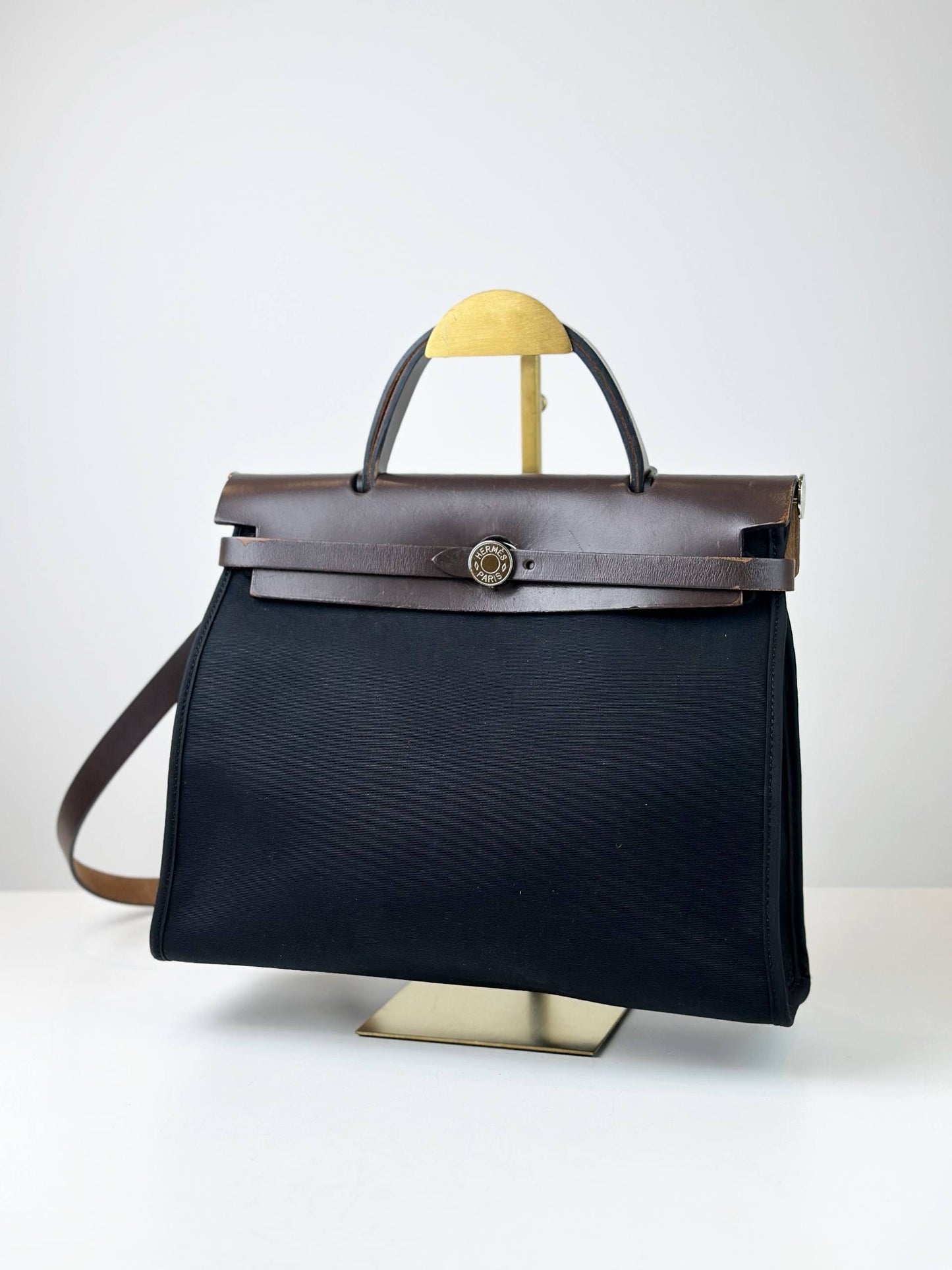 HERMES HERBAG ZIP 31 TOILE BAG