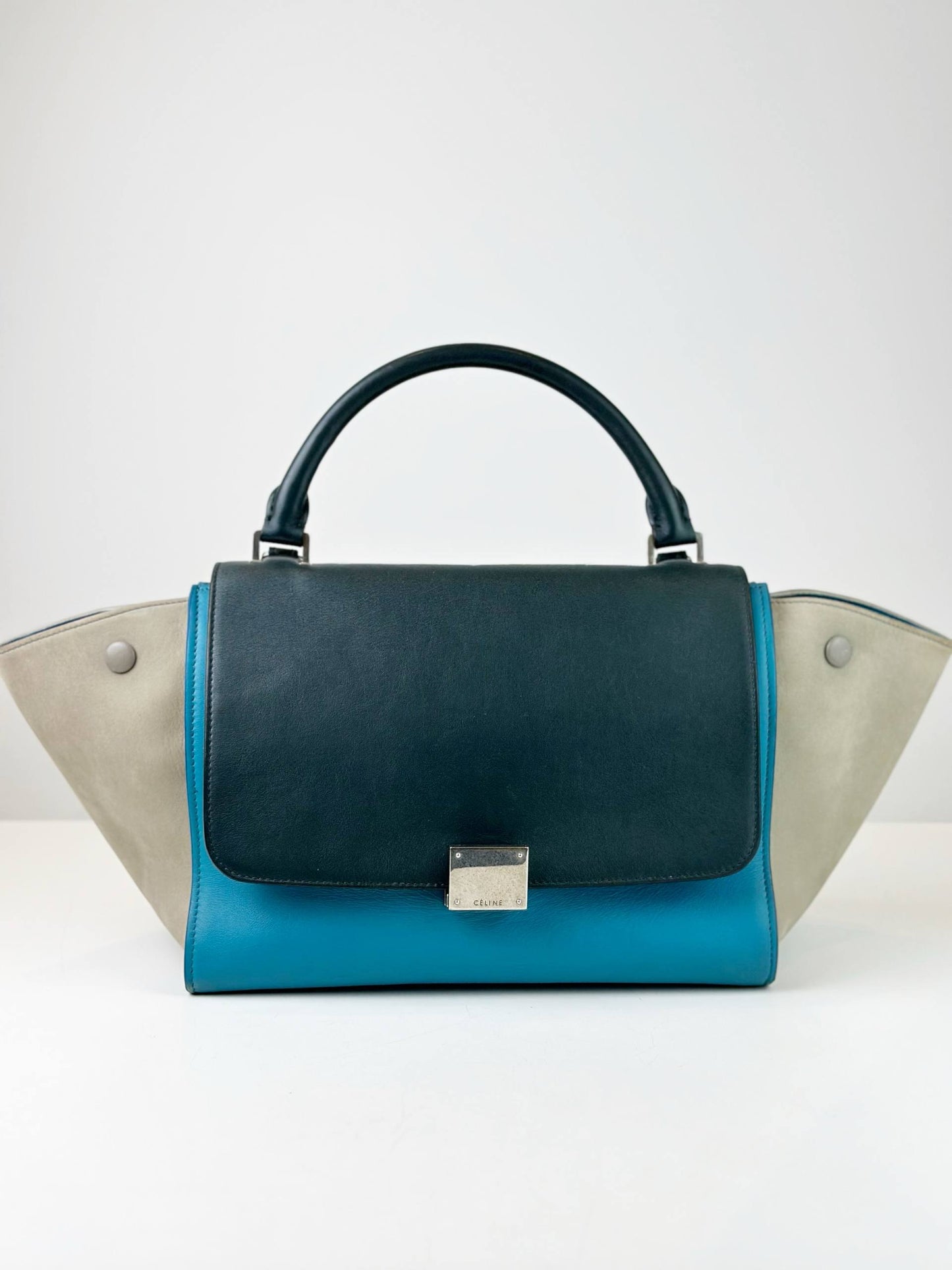 CELINE TRAPEZE TRICOLOR HANDBAG WITH STRAP