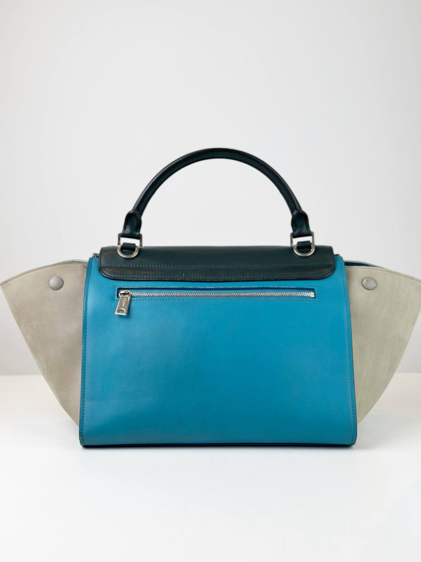 CELINE TRAPEZE TRICOLOR HANDBAG WITH STRAP