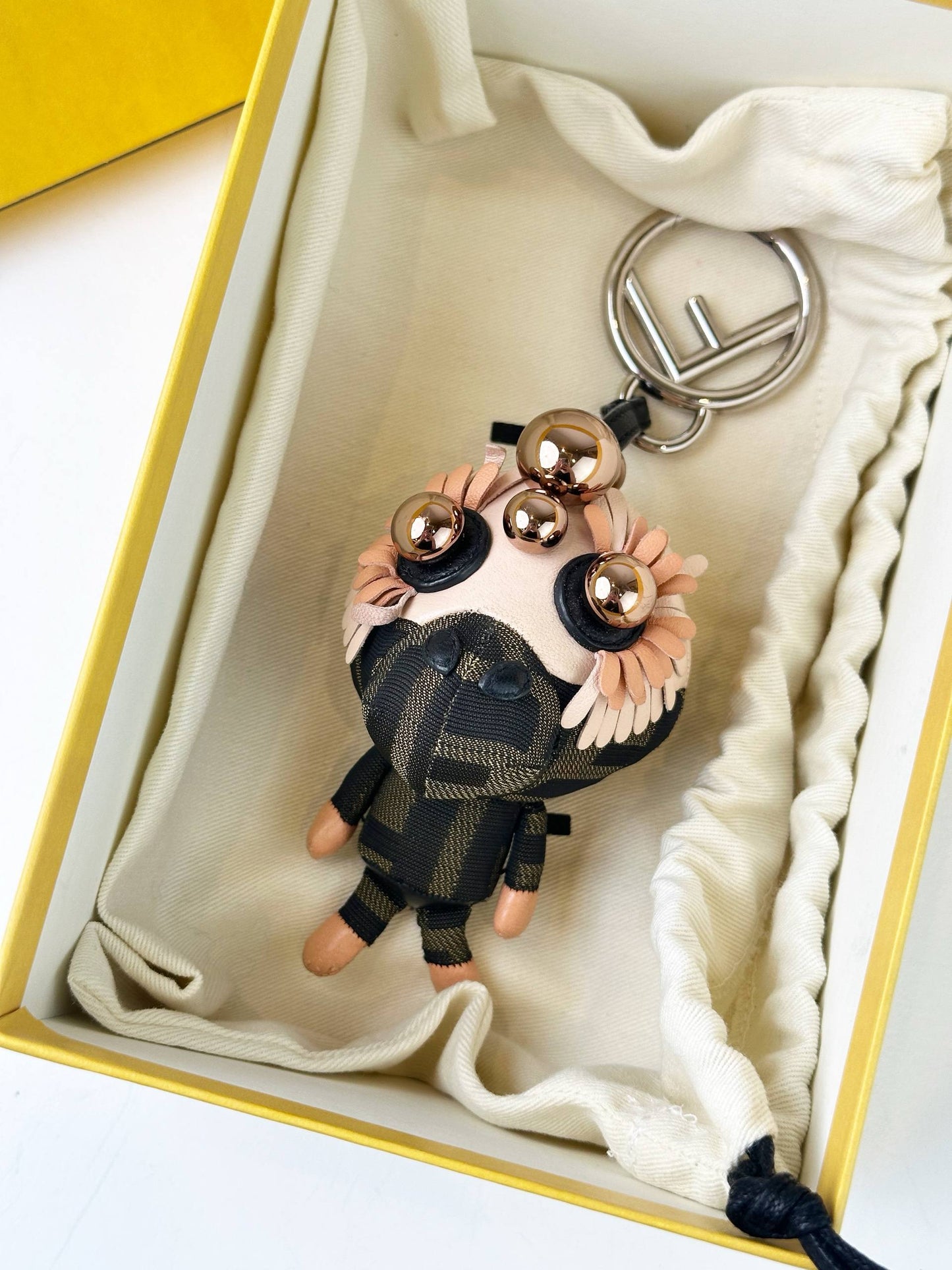 FENDI ZUCCA SPACE MONKEY BAG CHARM