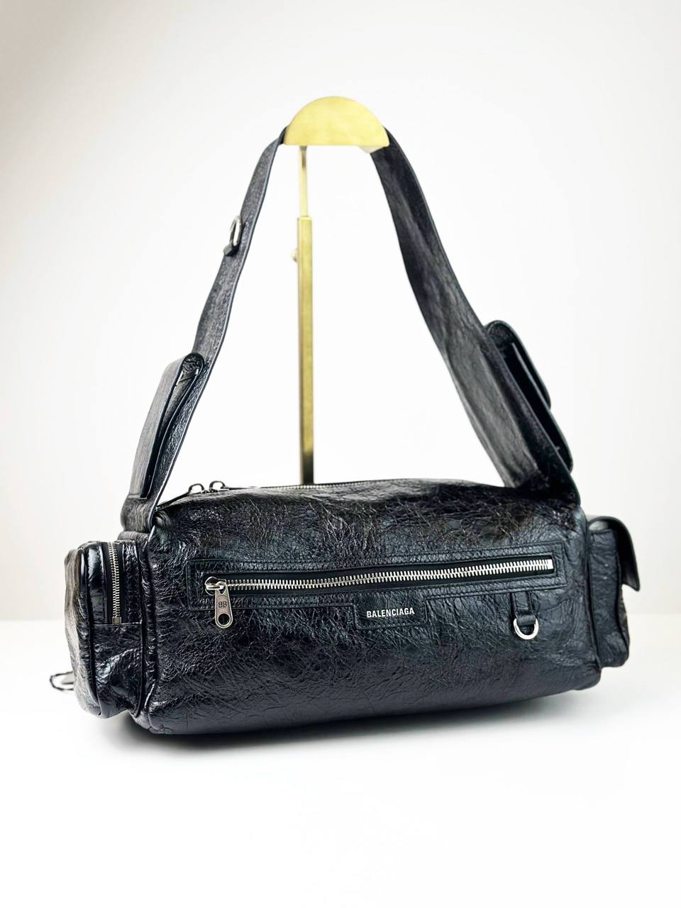 BALENCIAGA SUPERBUSY SMALL SLING BLACK SHOULDER BAG
