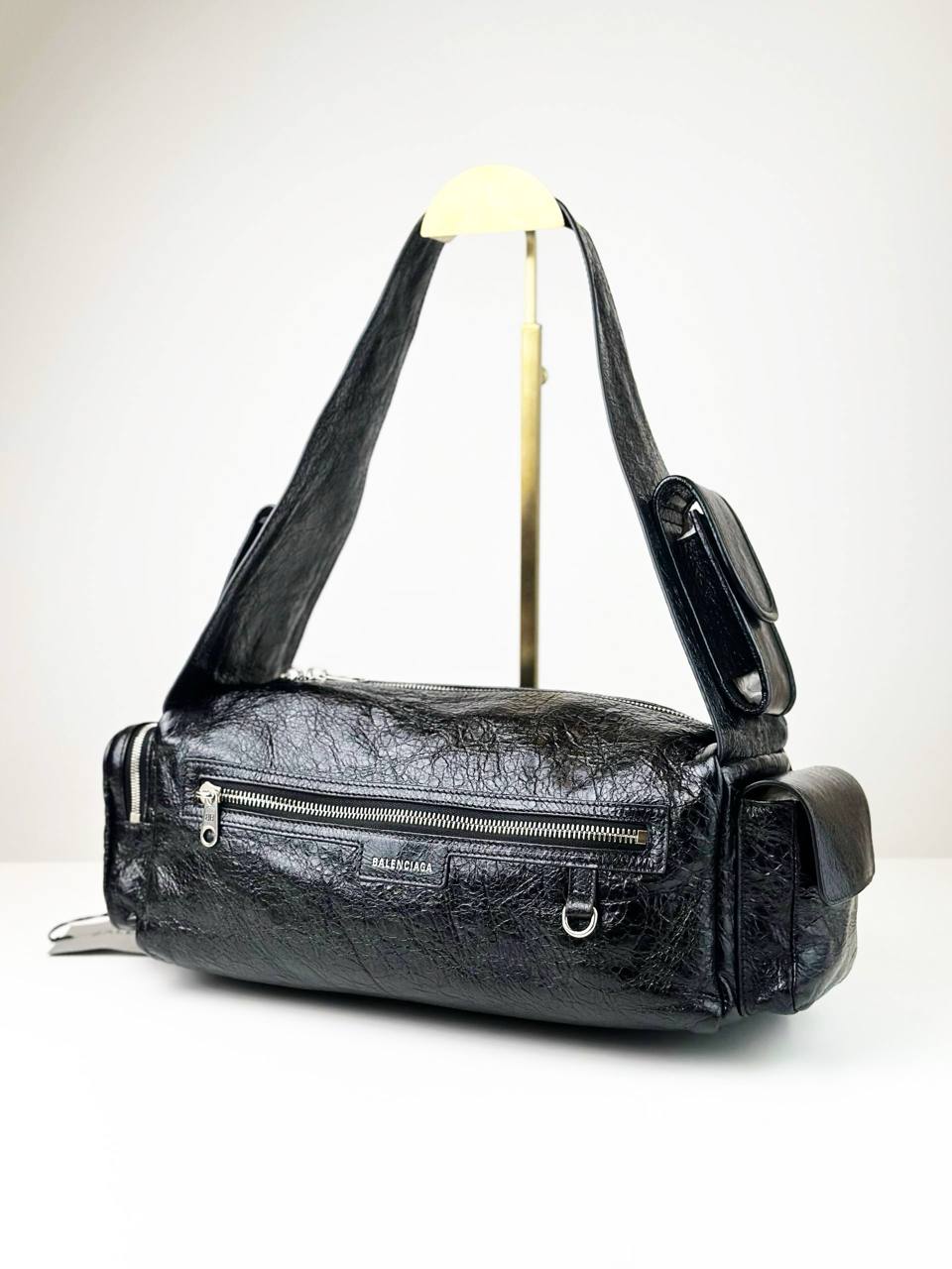 BALENCIAGA SUPERBUSY SMALL SLING BLACK SHOULDER BAG