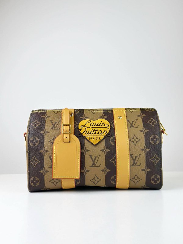 LOUIS VUITTON X NIGO REVERSE MONOGRAM STRIPES CITY KEEPALL 27 CROSSBODY BAG