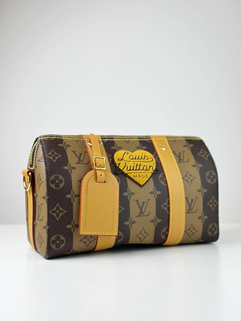 LOUIS VUITTON X NIGO REVERSE MONOGRAM STRIPES CITY KEEPALL 27 CROSSBODY BAG
