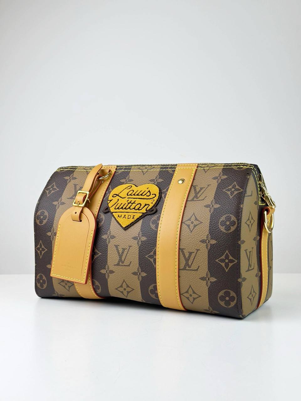 LOUIS VUITTON X NIGO REVERSE MONOGRAM STRIPES CITY KEEPALL 27 CROSSBODY BAG