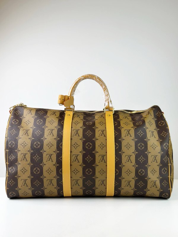 LOUIS VUITTON X NIGO REVERSE MONOGRAM STRIPES CITY KEEPALL 50 CROSSBODY BAG