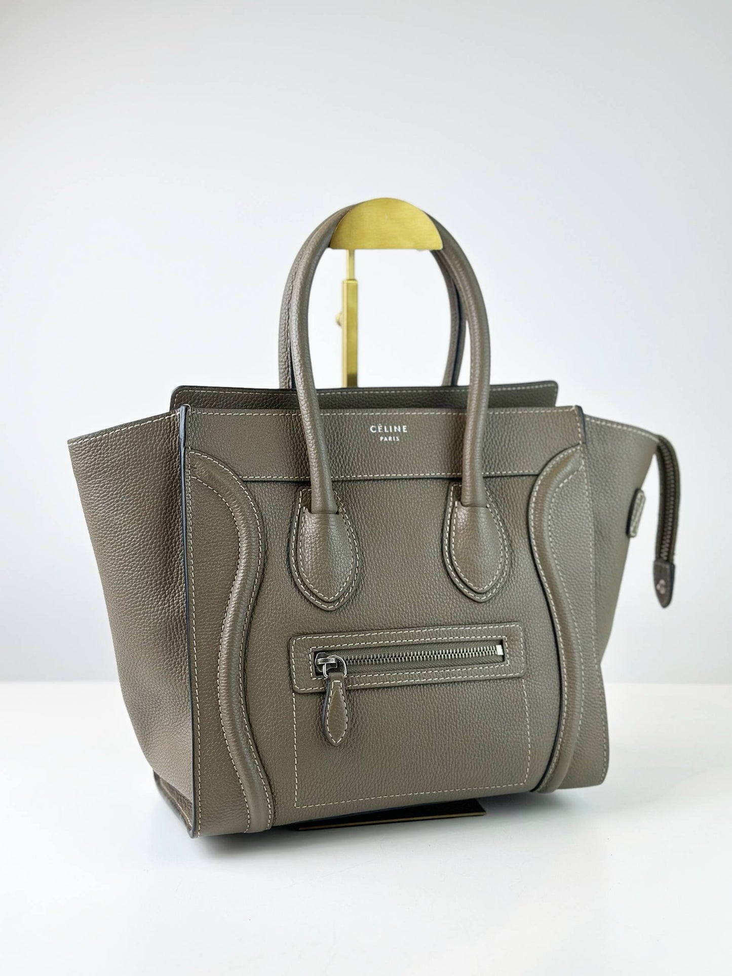 CELINE MICRO LUGGAGE GREY HANDBAG
