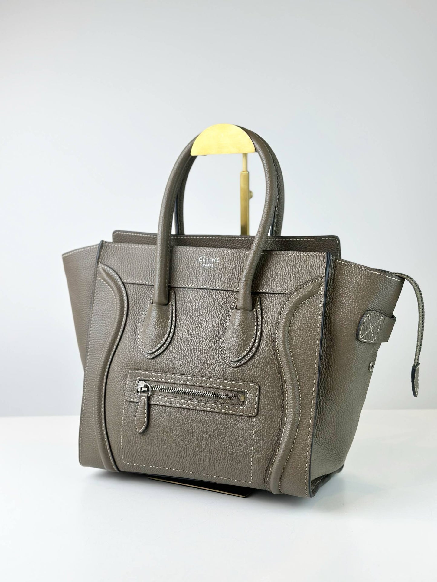 CELINE MICRO LUGGAGE GREY HANDBAG