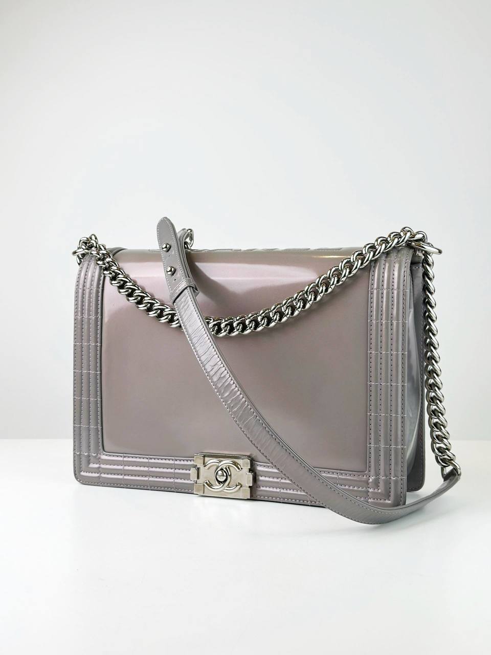 CHANEL PEARK PINK REVERSO BOY FLAP BAG