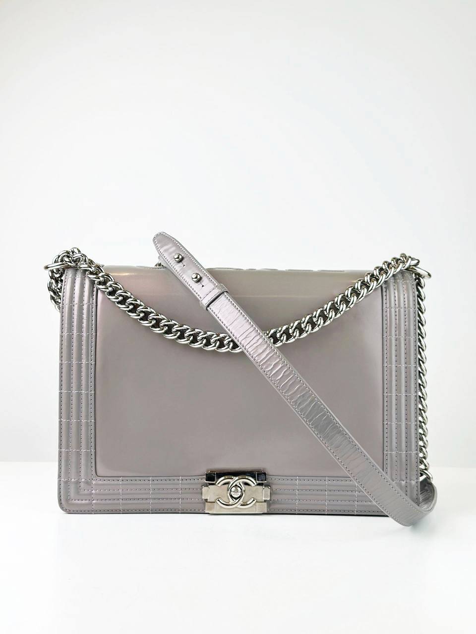 CHANEL PEARK PINK REVERSO BOY FLAP BAG