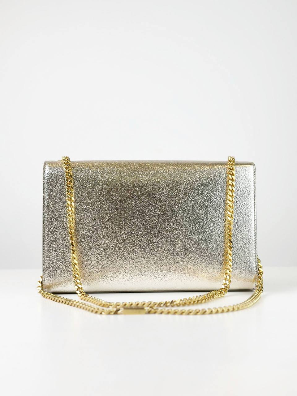 YSL KATE METALLIC GOLD LEATHER MEDIUM SHOULDER BAG GHW