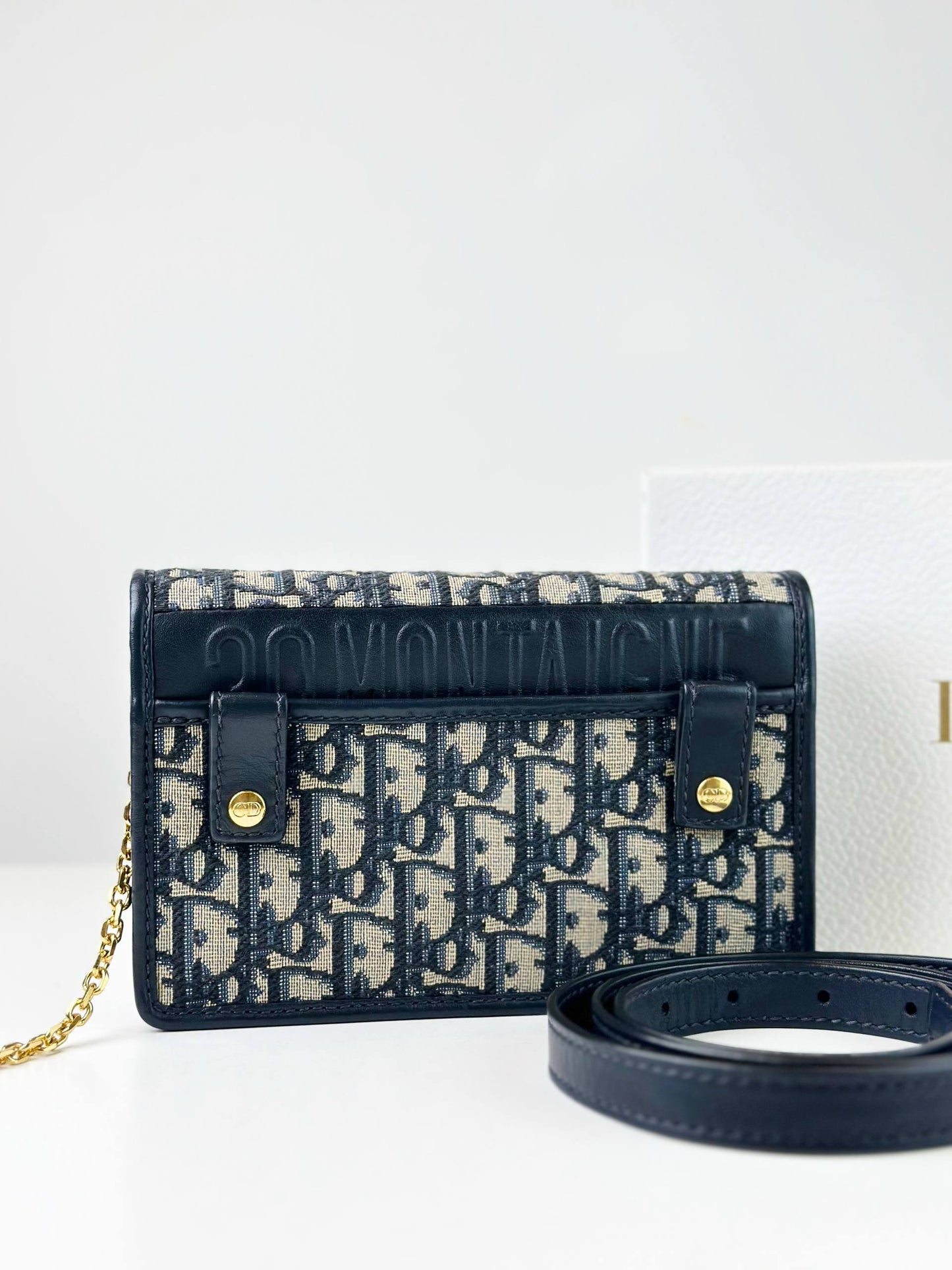 DIOR OBLIQUE MONTAIGNE 2 WAY POUCH BELT BAG CROSSBODY BAG