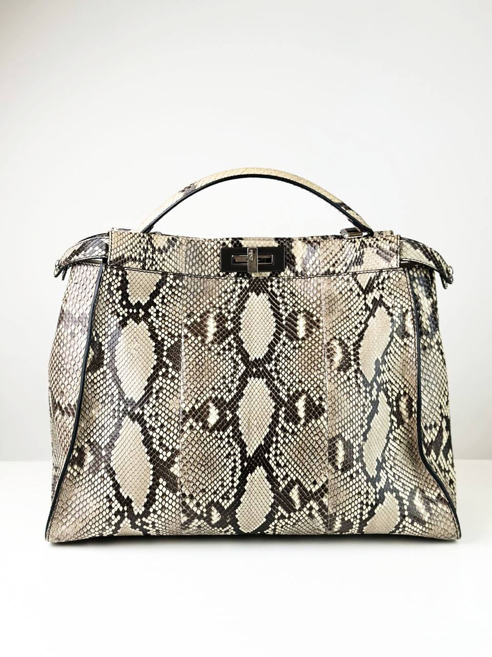 FENDI PEEKABOO PYTHON LARGE HANDBAG