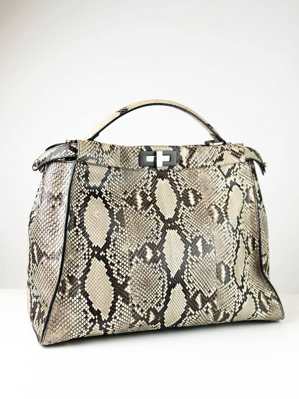 FENDI PEEKABOO PYTHON LARGE HANDBAG