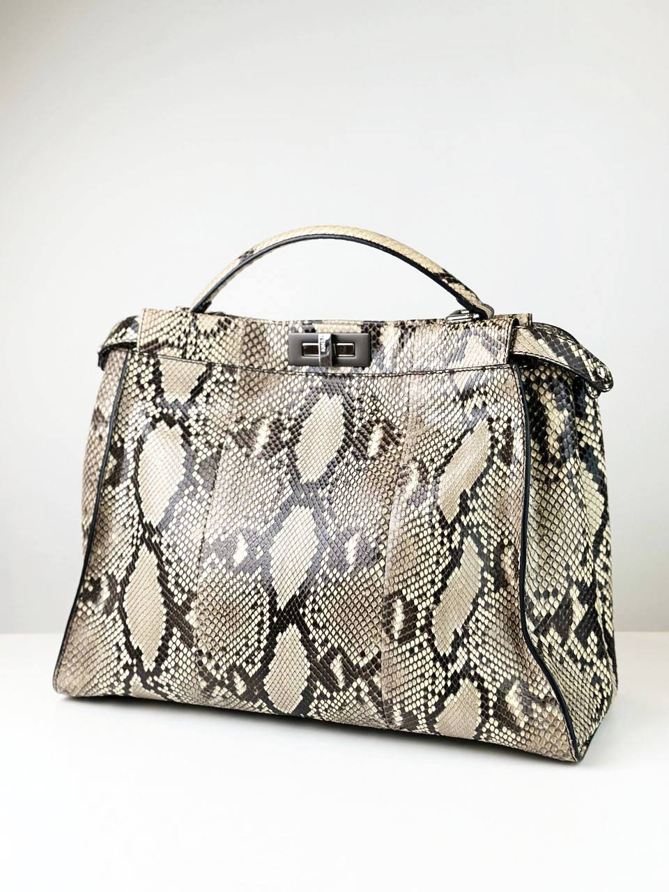 FENDI PEEKABOO PYTHON LARGE HANDBAG