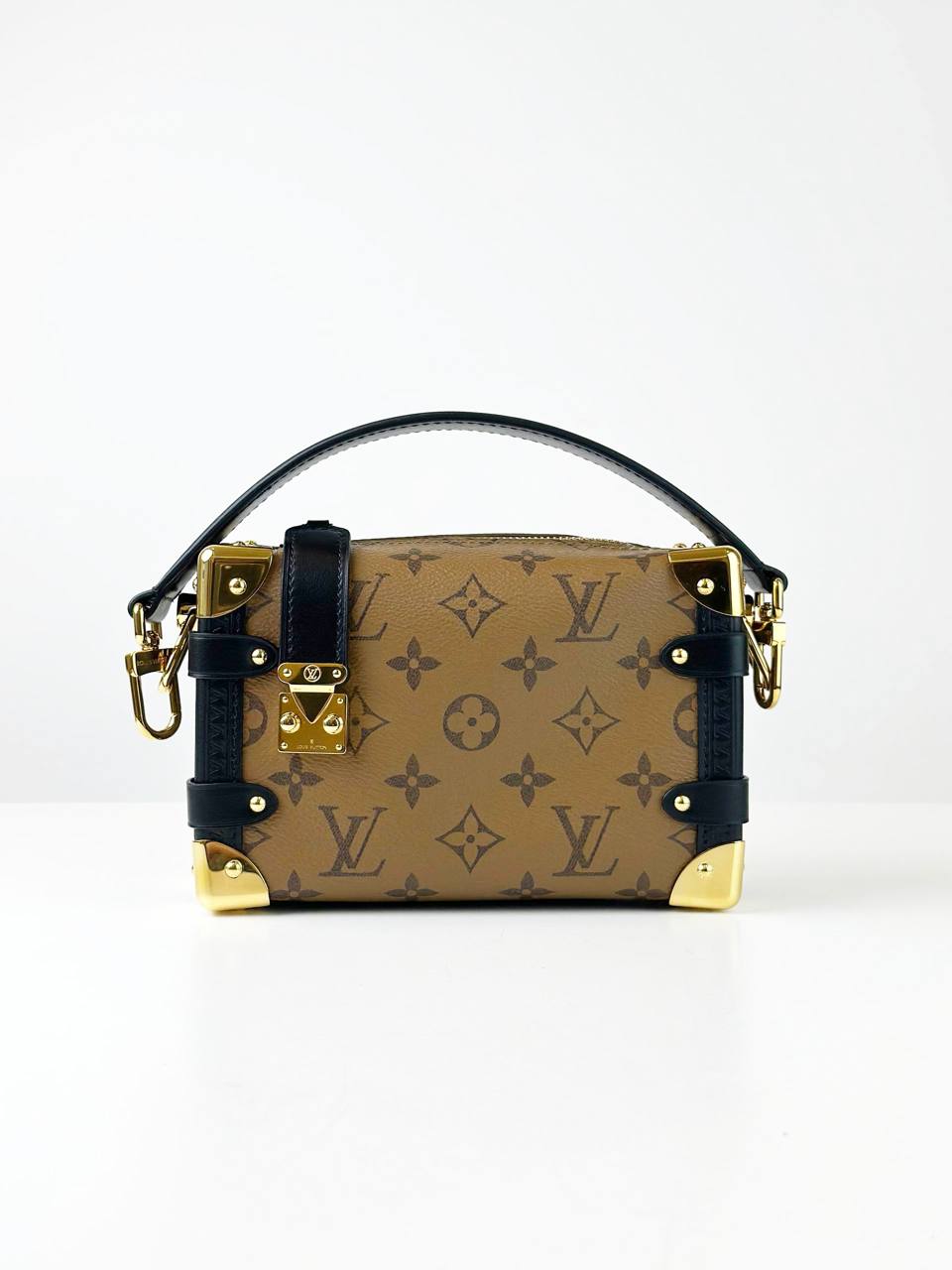 LOUIS VUITTON SIDE TRUNK PM REVERSE MONOGRAM CROSSBODY BAG