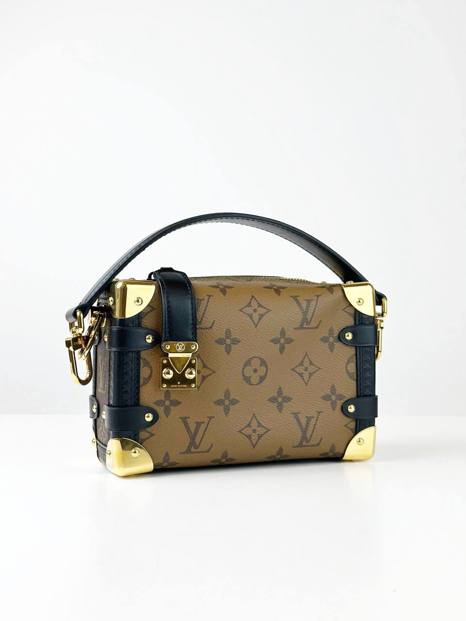 LOUIS VUITTON SIDE TRUNK PM REVERSE MONOGRAM CROSSBODY BAG