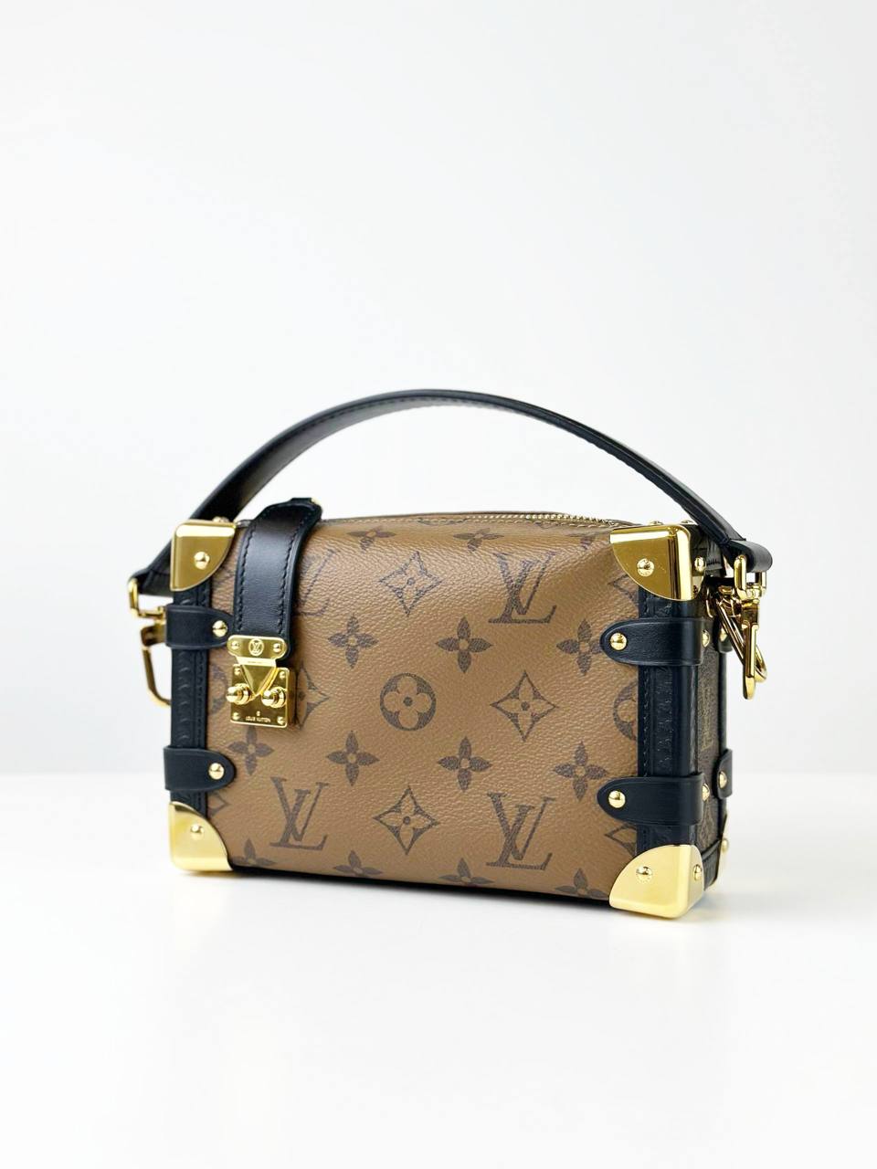 LOUIS VUITTON SIDE TRUNK PM REVERSE MONOGRAM CROSSBODY BAG