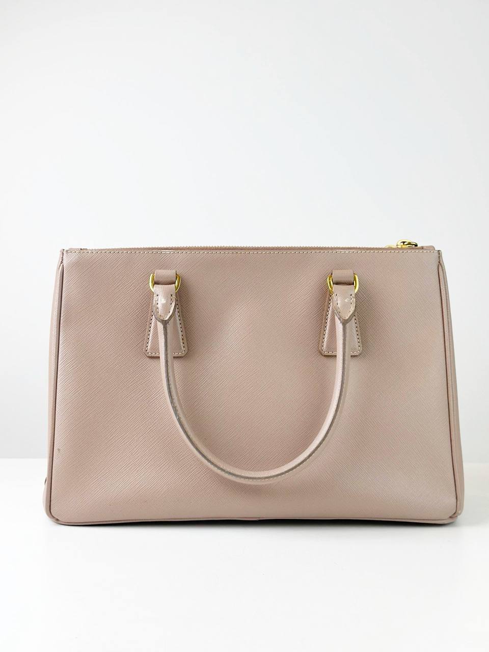 PRADA GALLERIA SAFFIANO LEATHER SMALL LIGHT PINK TOP HANDLE BAG
