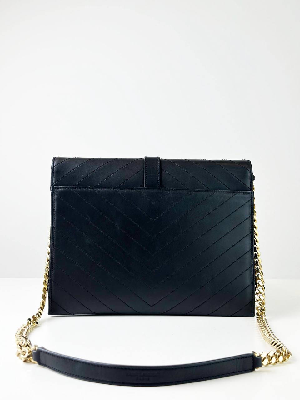 YSL ENVELOPE BLACK CHAIN SHOULDER BAG
