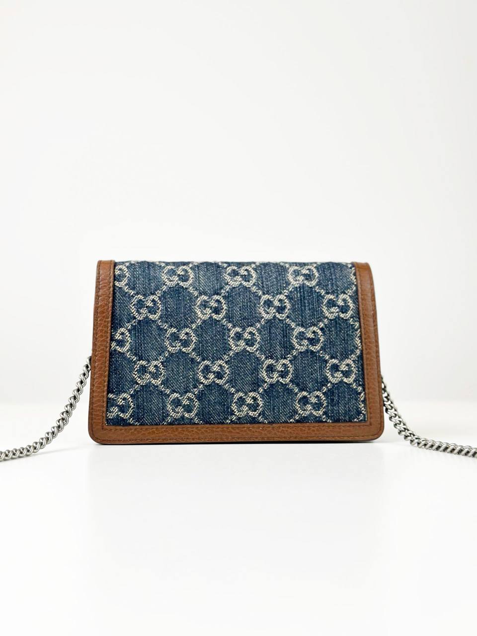 GUCCI DIONYSUS DENIM SUPER MINI CROSSBODY BAG