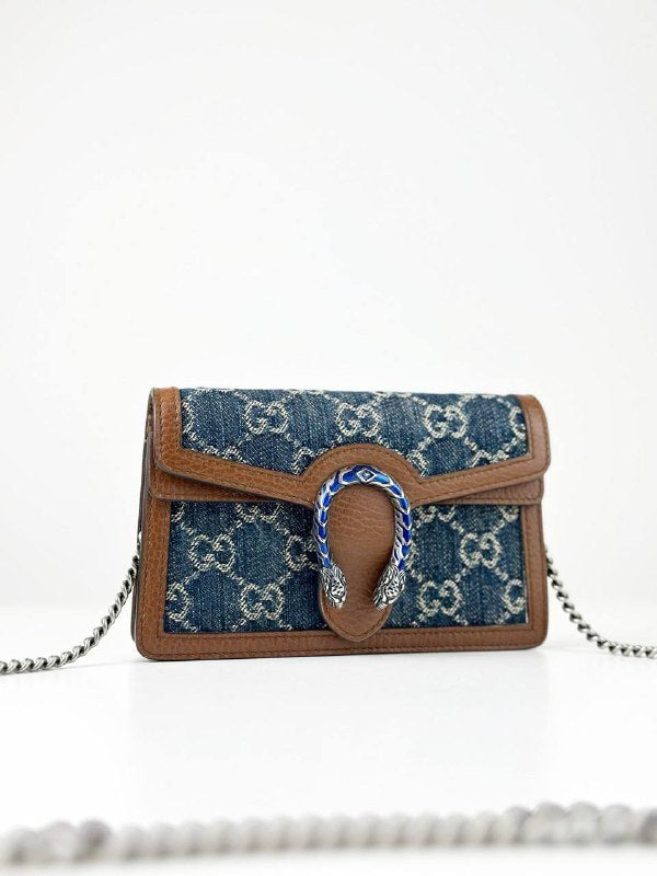 GUCCI DIONYSUS DENIM SUPER MINI CROSSBODY BAG