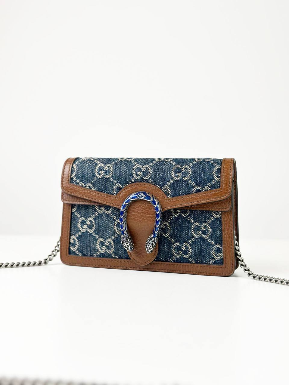 GUCCI DIONYSUS DENIM SUPER MINI CROSSBODY BAG