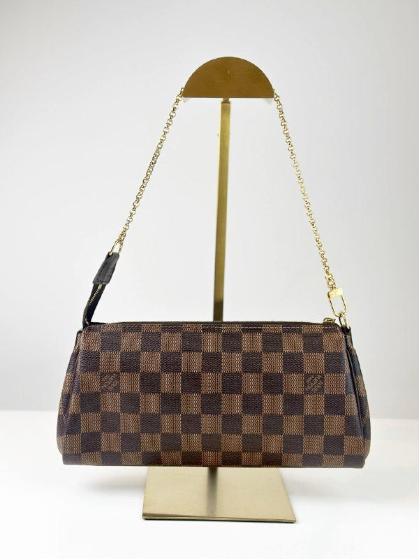 LOUIS VUITTON DAMIER EBENE EVA CHAIN SHOULDER BAG