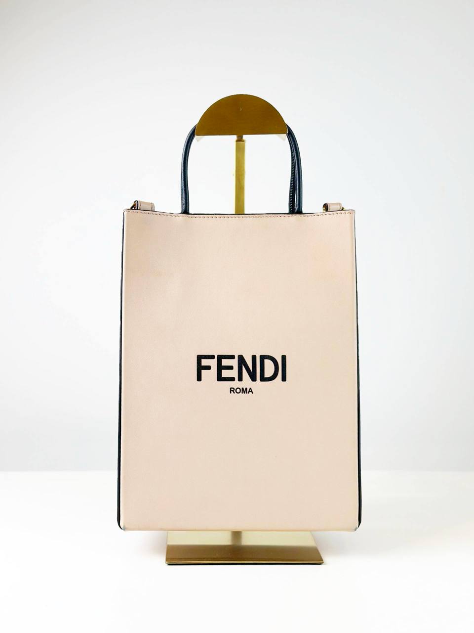 FENDI VERTICAL PINK SHOPPING TOTE BAG