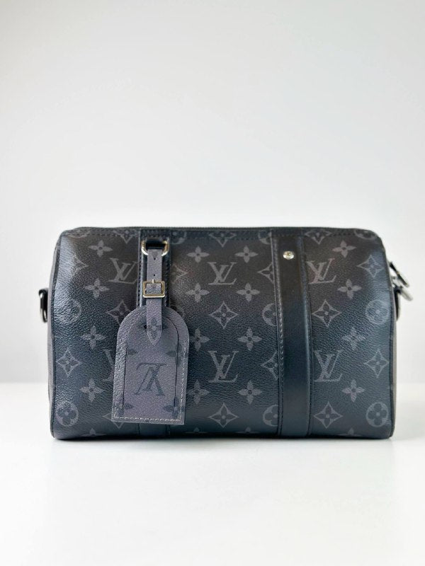 LOUIS VUITTON CITY KEEPALL 27 BLACK CROSSBODY BAG