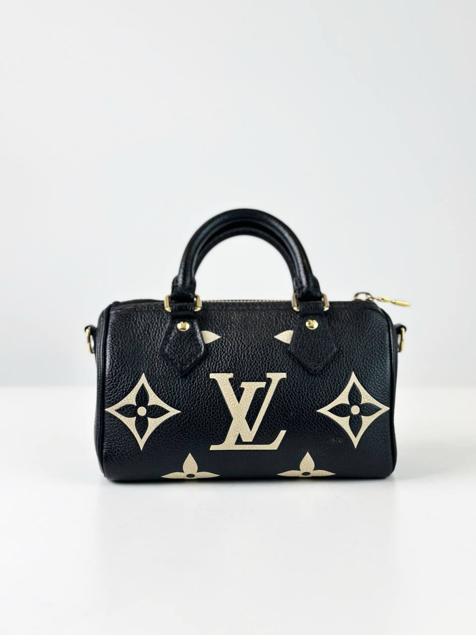 LOUIS VUITTON NANO SPEEDY BICOLOR CROSSBODY BAG