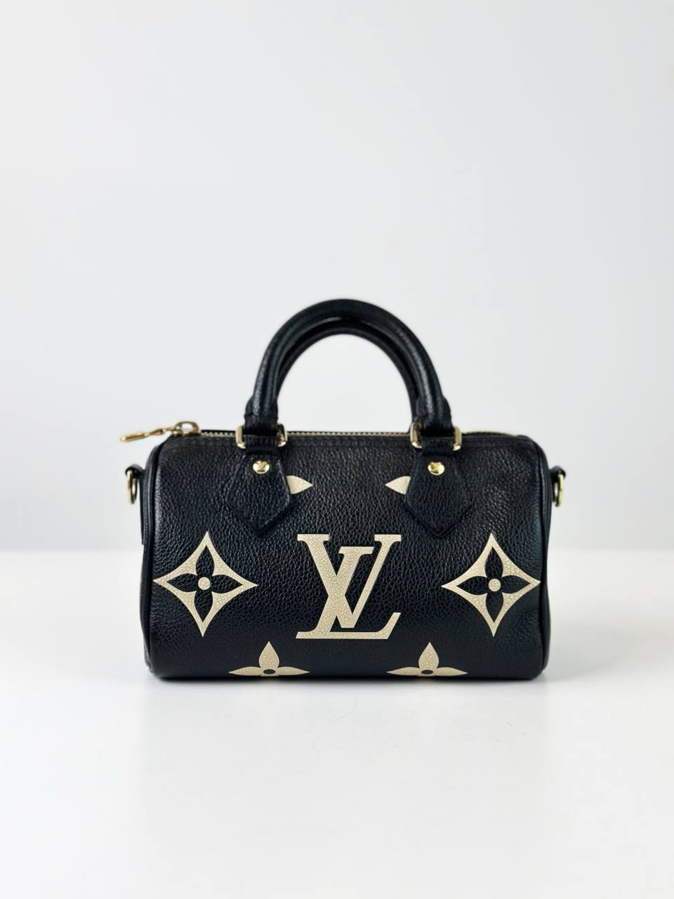 LOUIS VUITTON NANO SPEEDY BICOLOR CROSSBODY BAG