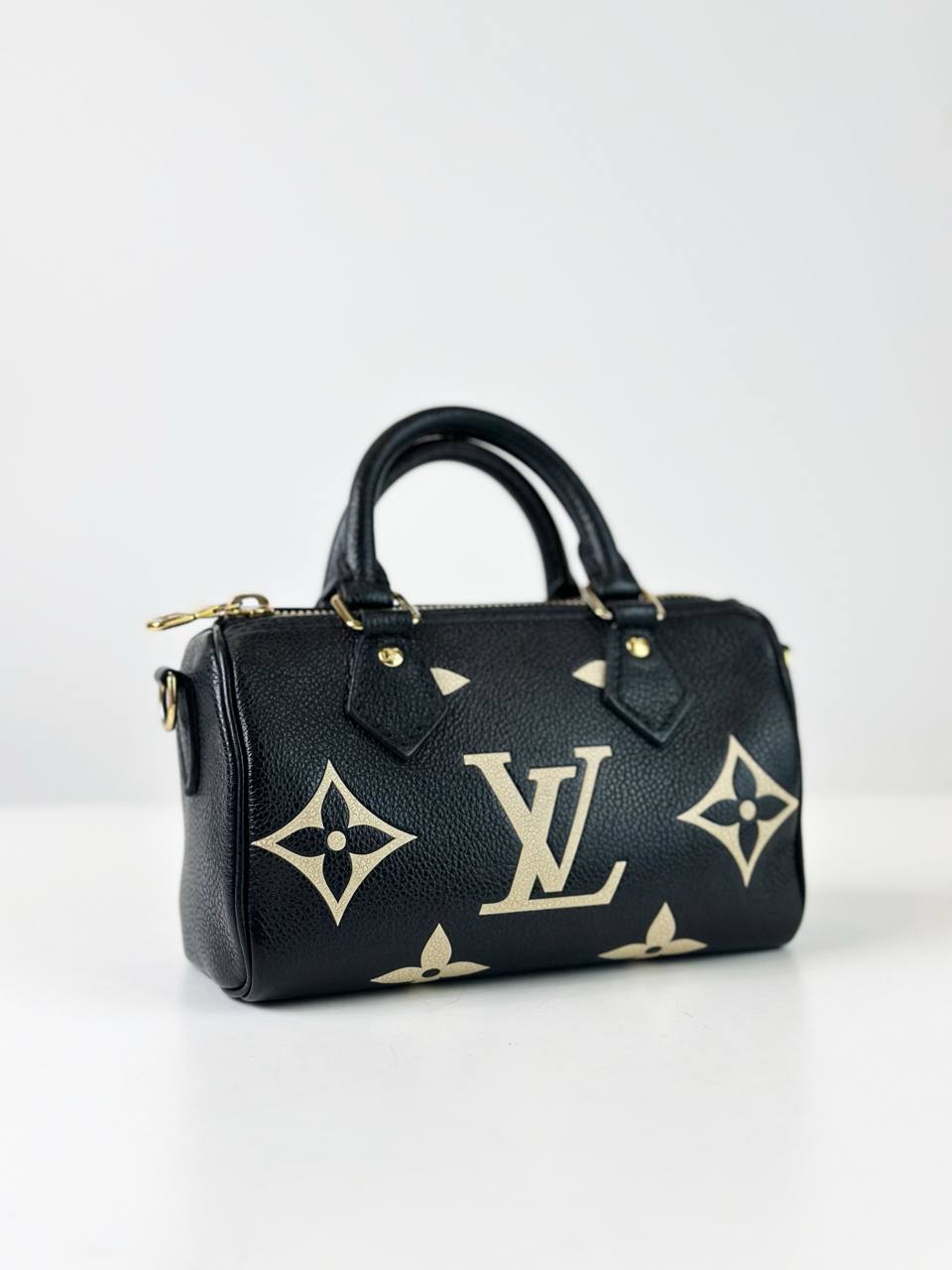 LOUIS VUITTON NANO SPEEDY BICOLOR CROSSBODY BAG