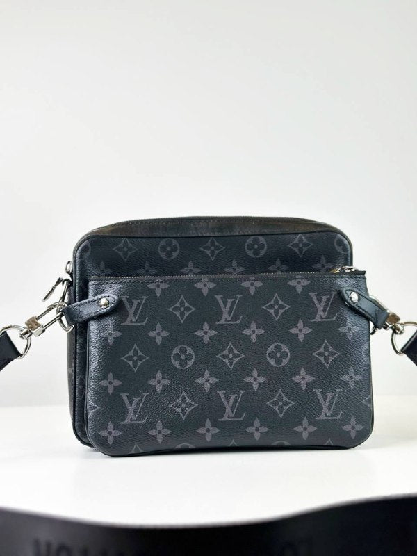 LOUIS VUITTON TRIO MONOGRAM ECLIPSE DUO MESSENGER BAG